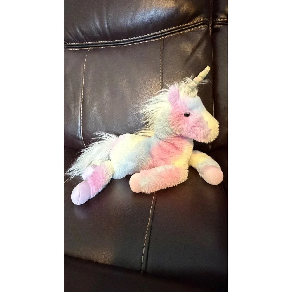 Douglas Cuddle Toy Pastel Rainbow Unicorn Anita  Plush 16 Inch Stuffed Animal